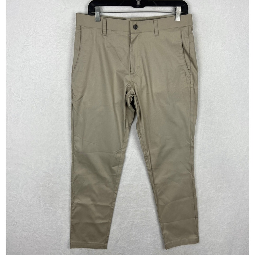 Fabletics Chino Pants Mens 32x30 New Beige Straight Classic Fit‎ Stretch